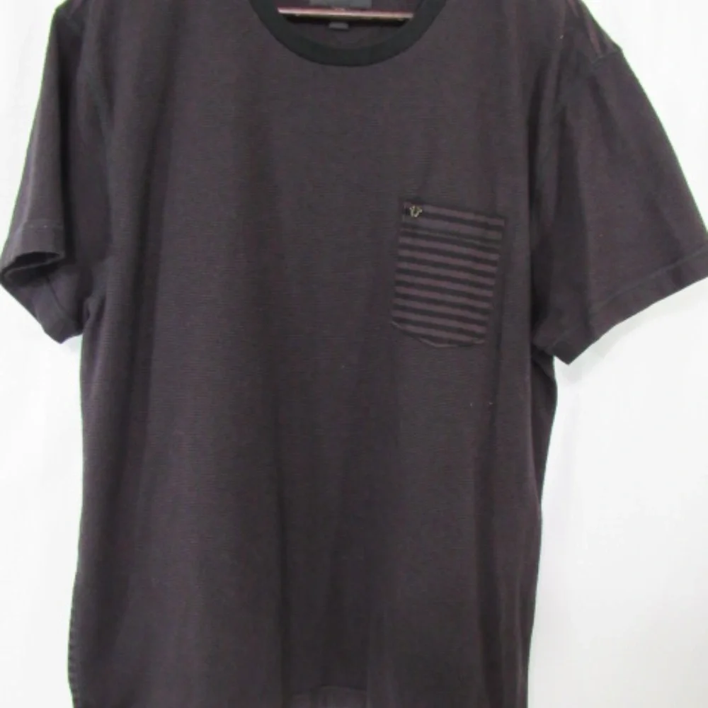 True Religion Monogram Burgundy Red Crew Neck Shirt‎